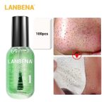 ماسک جوش های سر سیاه بینی lanbena ( حاوی 100عدد پد بهداشتی )  جمع کننده منافذ باز روی بینی حجم17 میل